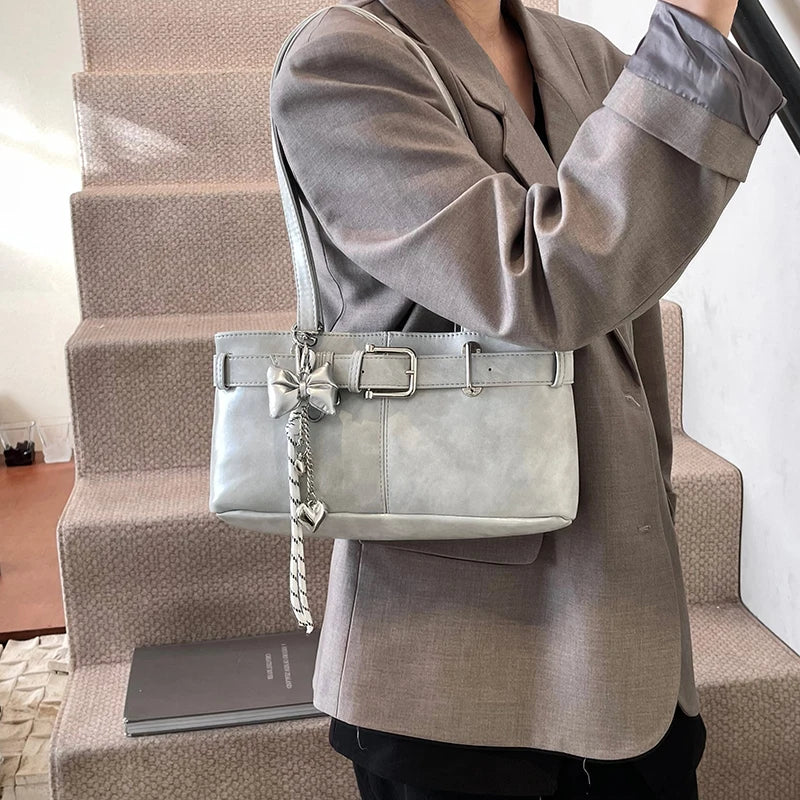 Elegant Women’s Handbag with Belt Buckle