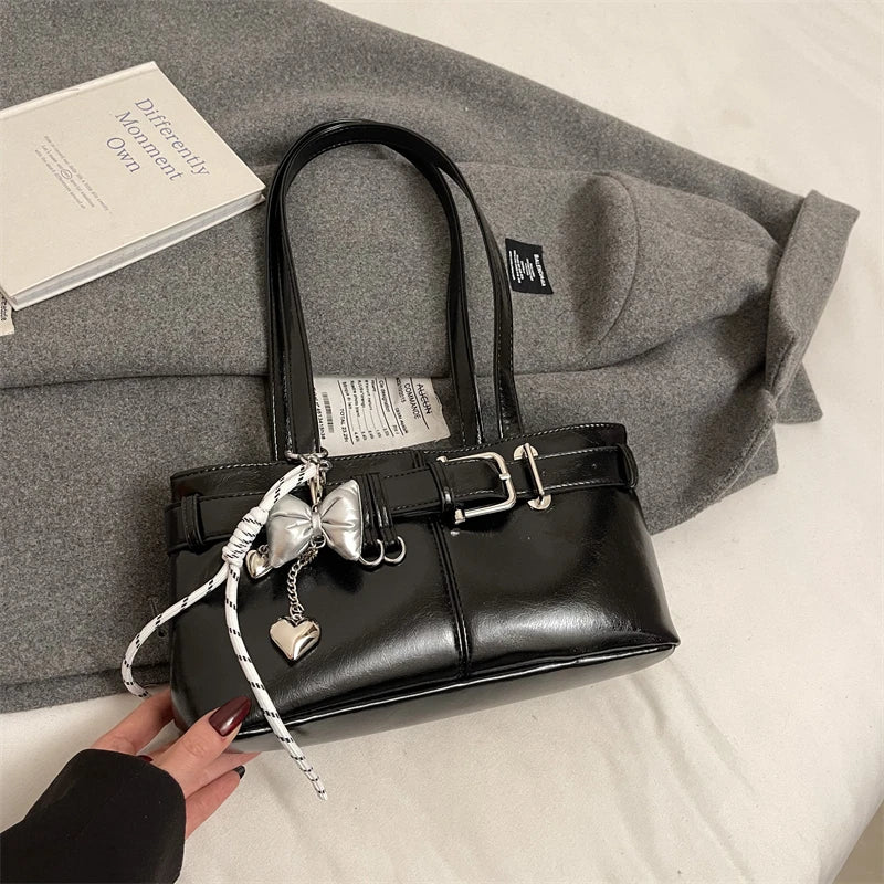 Elegant Women’s Handbag with Belt Buckle