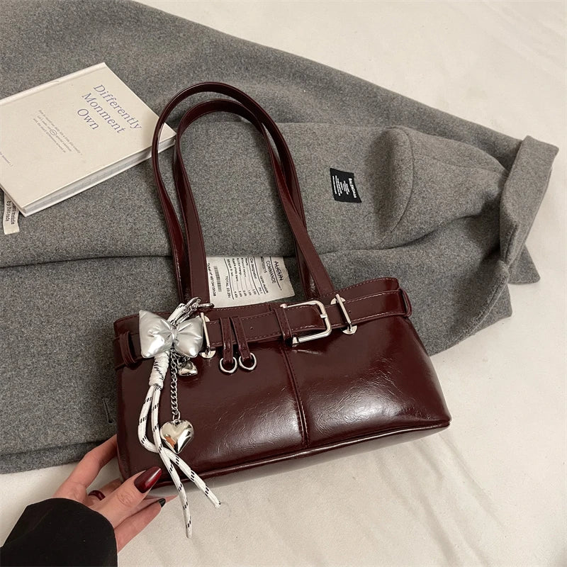 Elegant Women’s Handbag with Belt Buckle