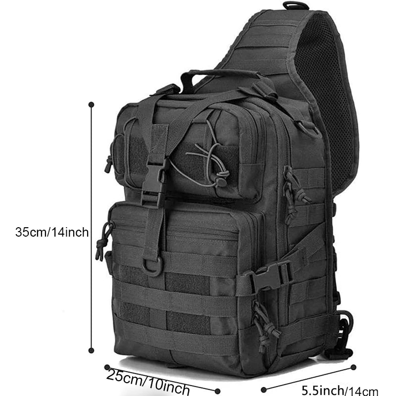 Maverick Men's Crossbody Bag | High-Density Nylon, Multi-Functional Tactical Sling