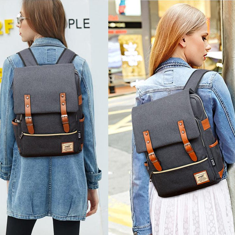 Vintage Oxford Laptop Backpack for Travel