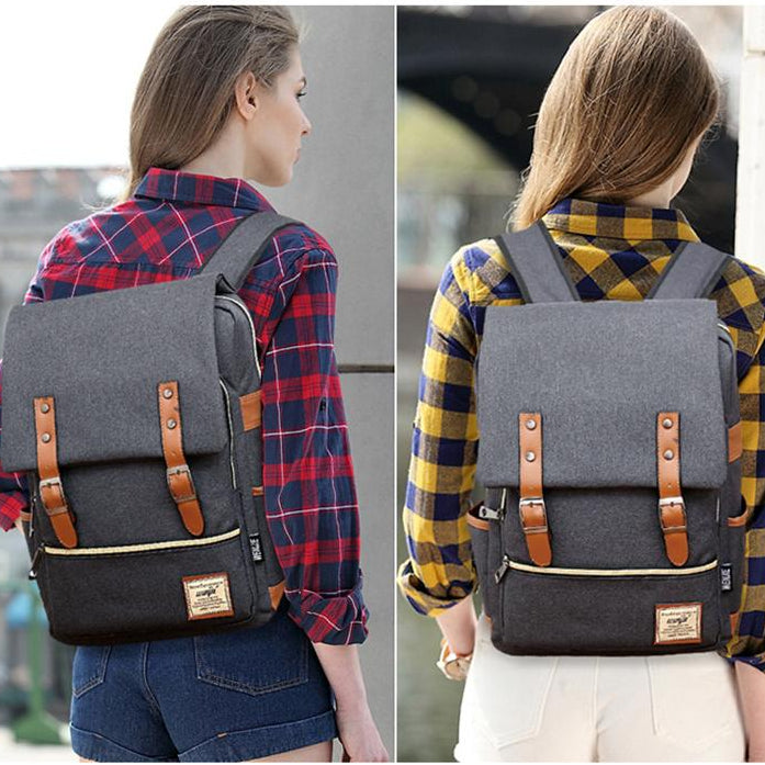 Vintage Oxford Laptop Backpack for Travel