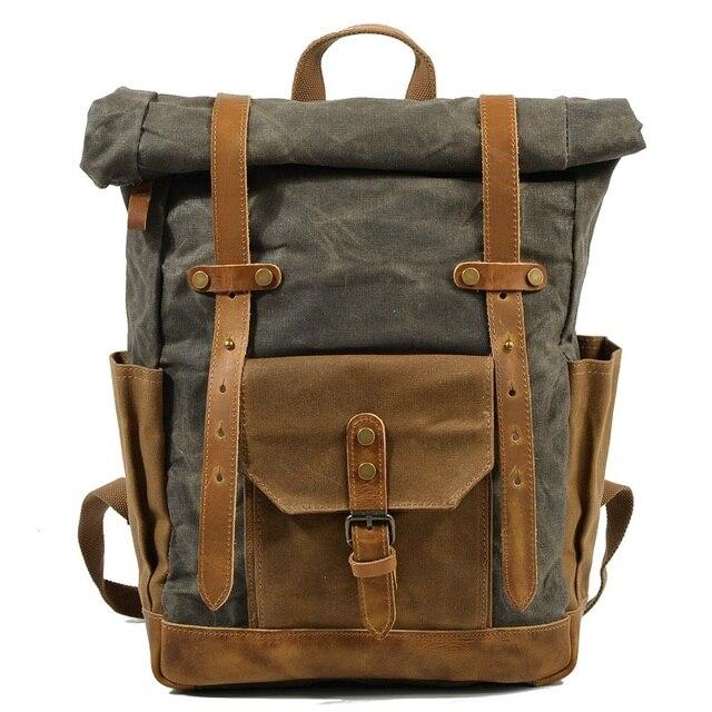 Milo Men's Rucksack | Waterproof Canvas, Stylish Travel Backpack