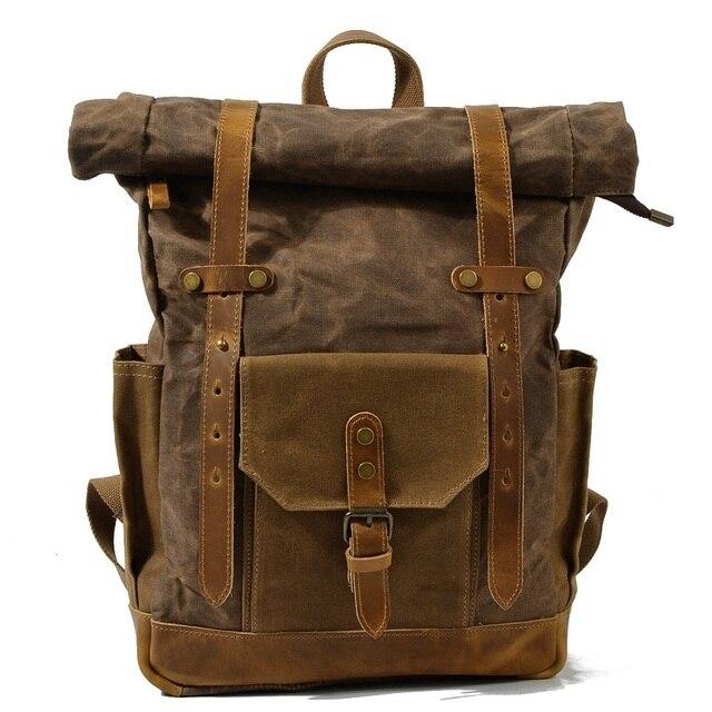 Milo Men's Rucksack | Waterproof Canvas, Stylish Travel Backpack