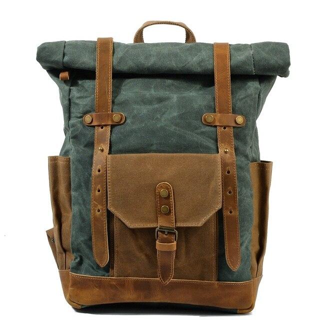 Milo Men's Rucksack | Waterproof Canvas, Stylish Travel Backpack