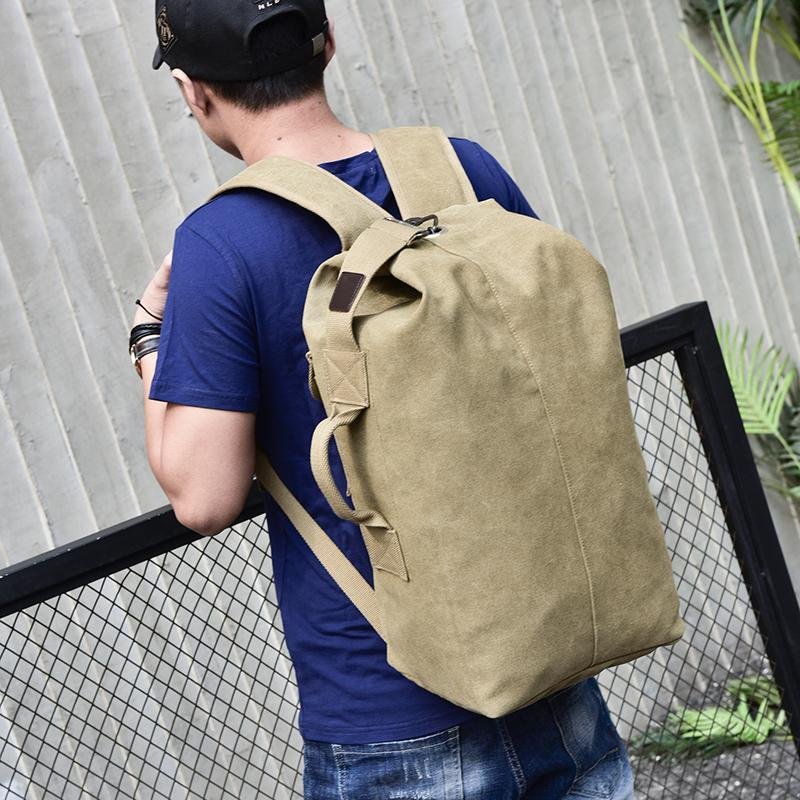 Military Style Canvas Duffel Backpack
