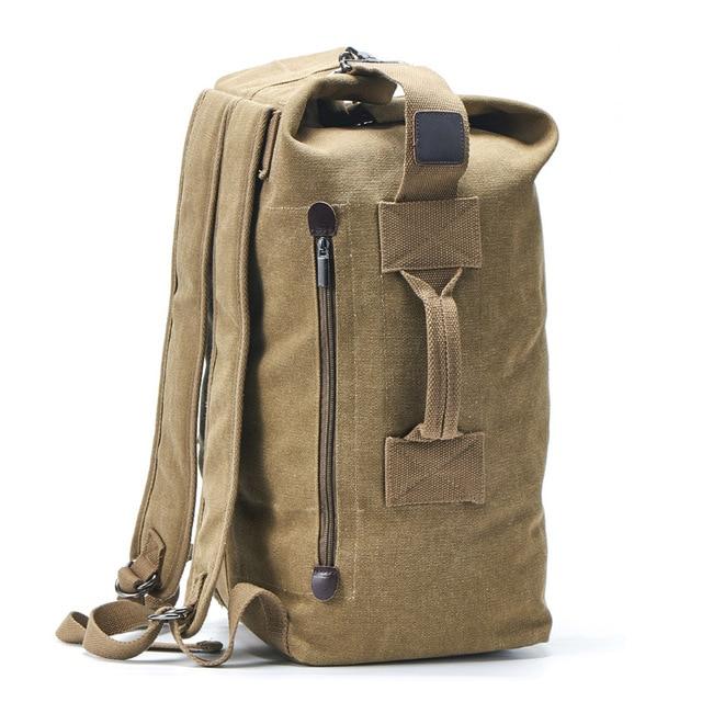 Military Style Canvas Duffel Backpack