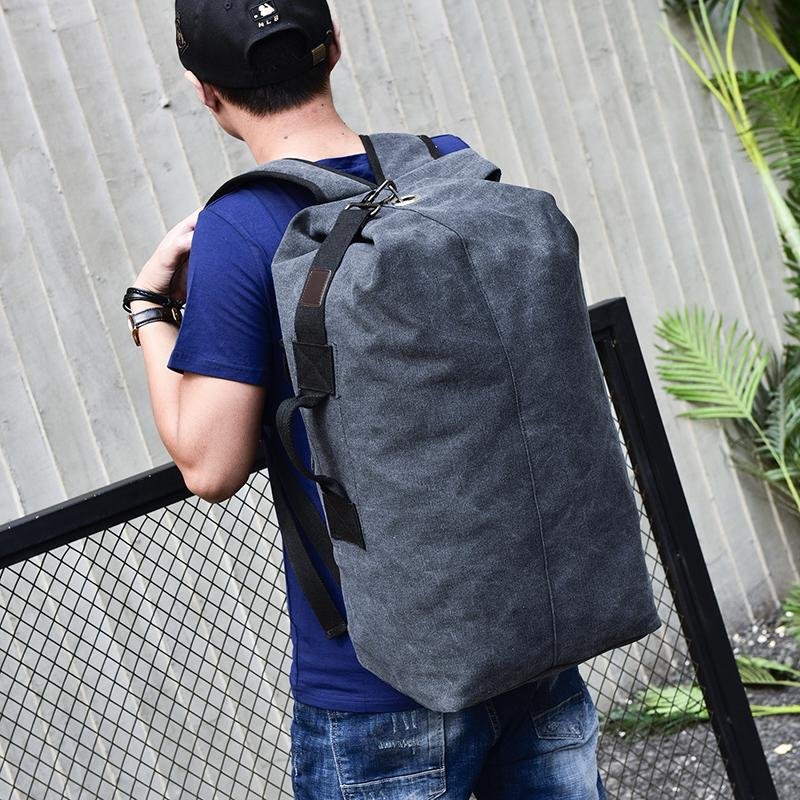 Military Style Canvas Duffel Backpack