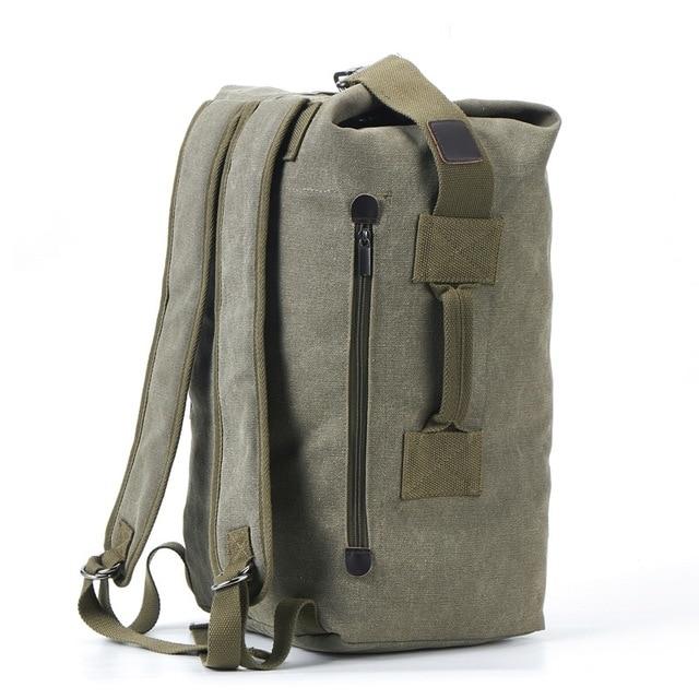 Military Style Canvas Duffel Backpack
