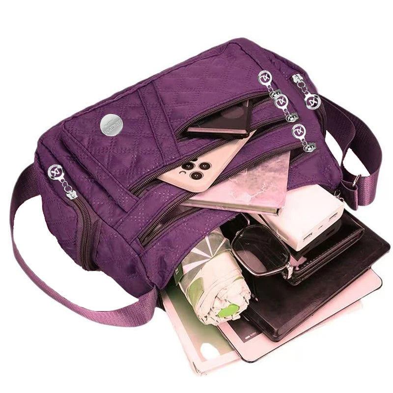 Nia Women's Crossbody Bag | Multi-Compartment Nylon Fabric