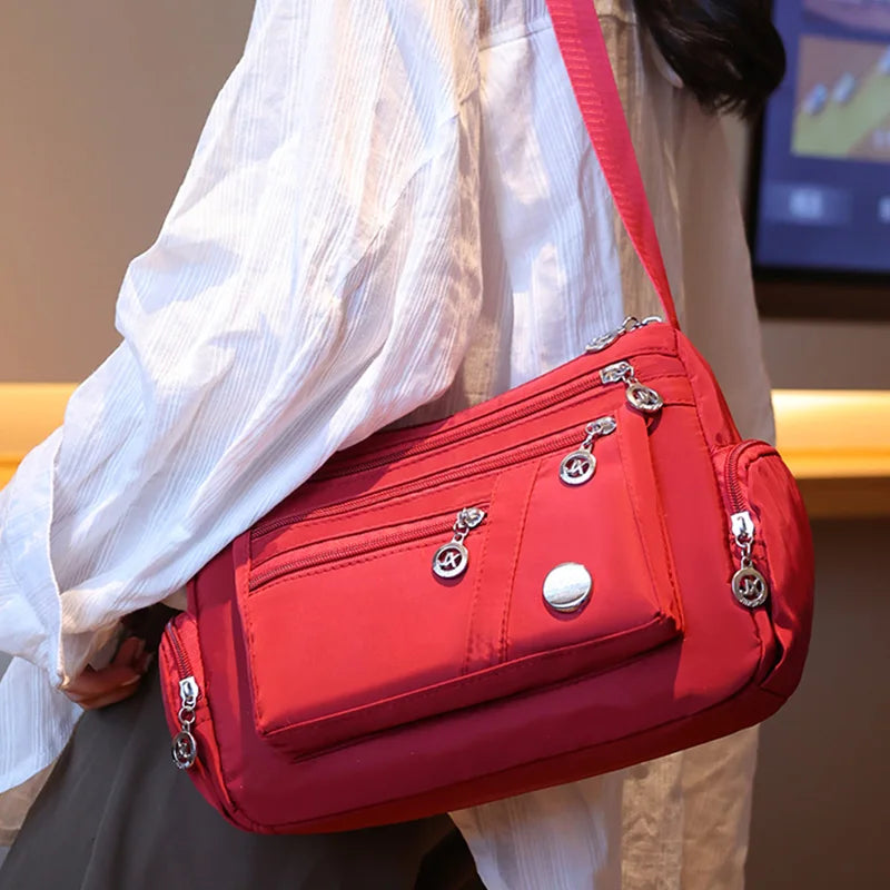 Nia Women's Crossbody Bag | Multi-Compartment Nylon Fabric