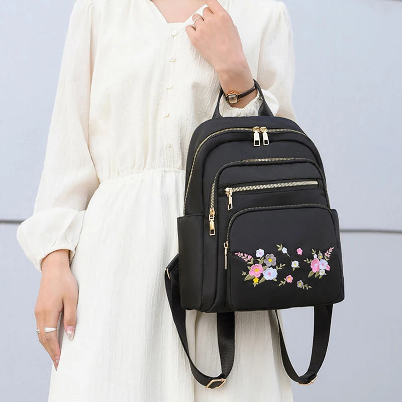 Olivia Women's Shoulder Bag | Oxford Cloth, Embroidered Design 5