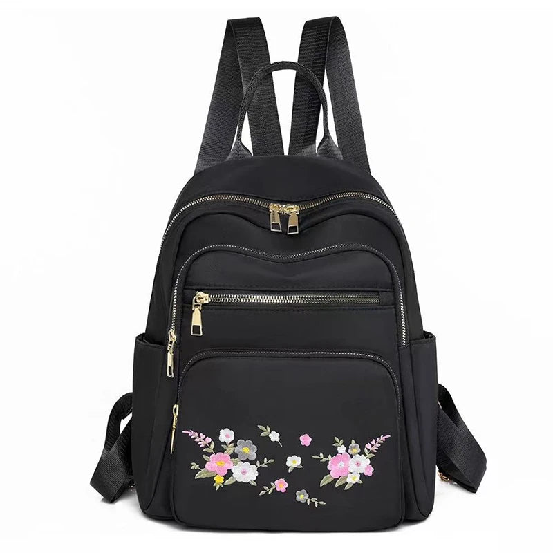 Olivia Women's Shoulder Bag | Oxford Cloth, Embroidered Design 7