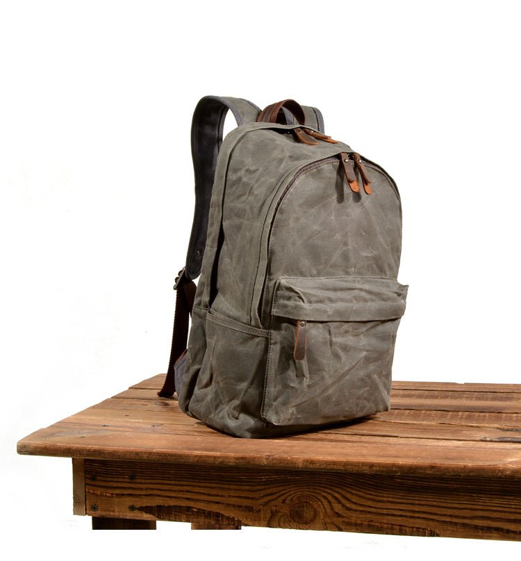 Retro Grunge Backpack | Wax Canvas, Vintage Design