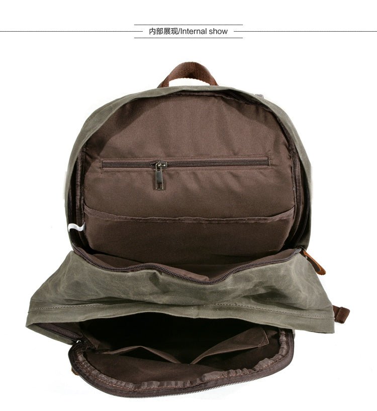 Retro Grunge Backpack | Wax Canvas, Vintage Design