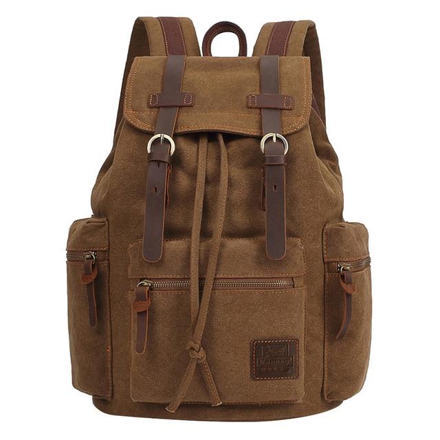 Rugged Vintage Canvas Backpack | 20L Capacity, Classic Style