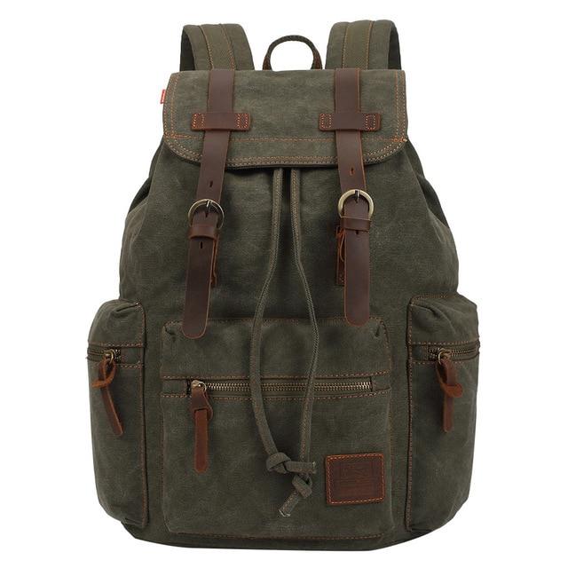 Rugged Vintage Canvas Backpack | 20L Capacity, Classic Style