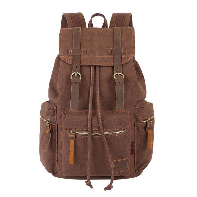 Rugged Vintage Canvas Backpack | 20L Capacity, Classic Style