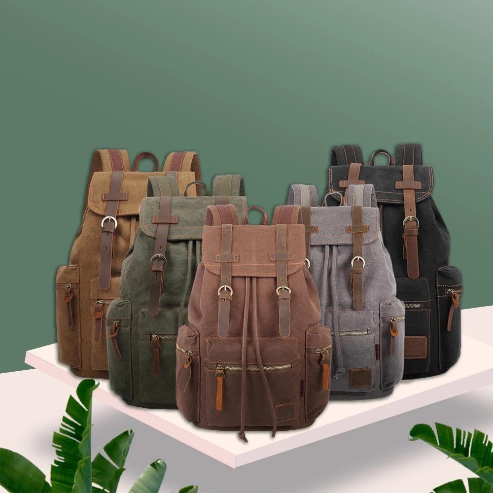 Rugged Vintage Canvas Backpack | 20L Capacity, Classic Style