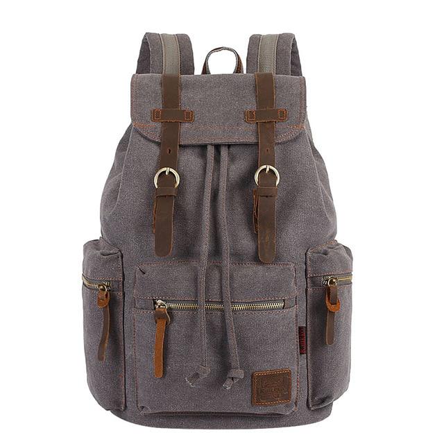 Rugged Vintage Canvas Backpack | 20L Capacity, Classic Style