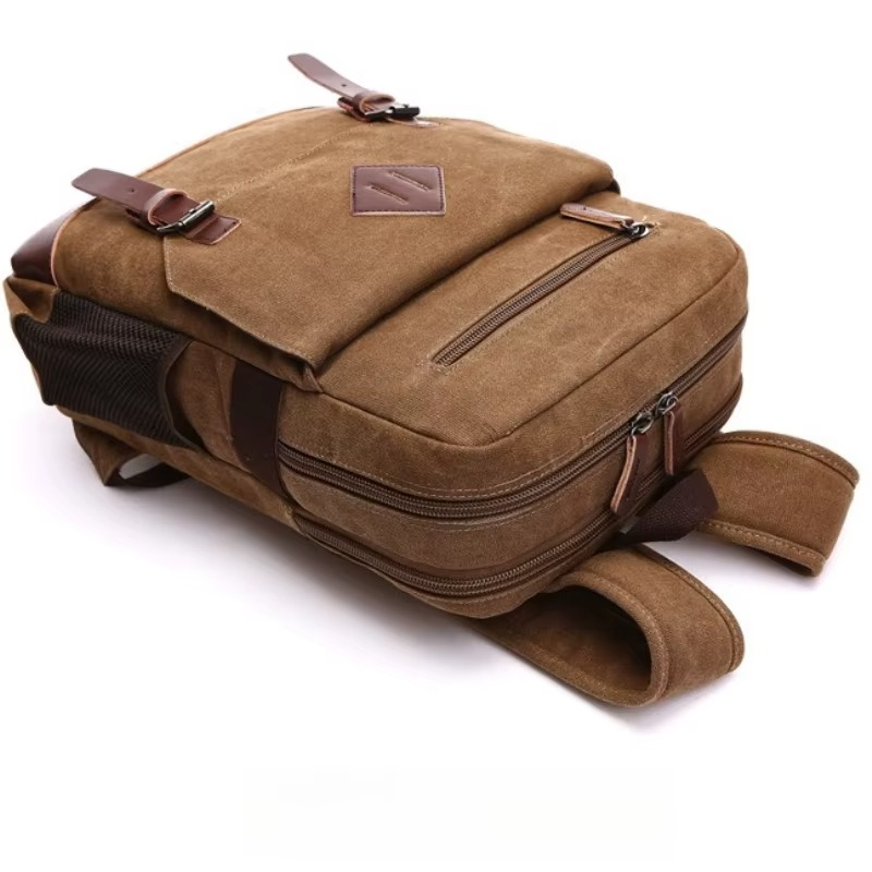 Classic Men’s Canvas Laptop Backpack for School
