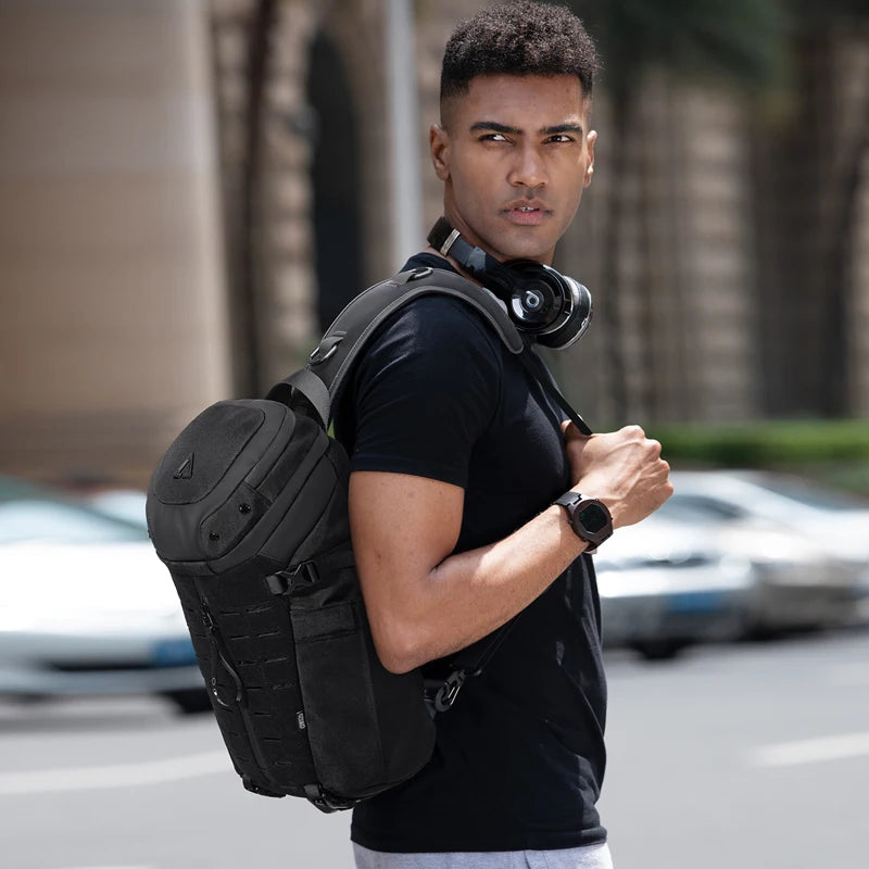 Sleek Men's Sling Bag | Waterproof, Anti-Theft Design for Travel
