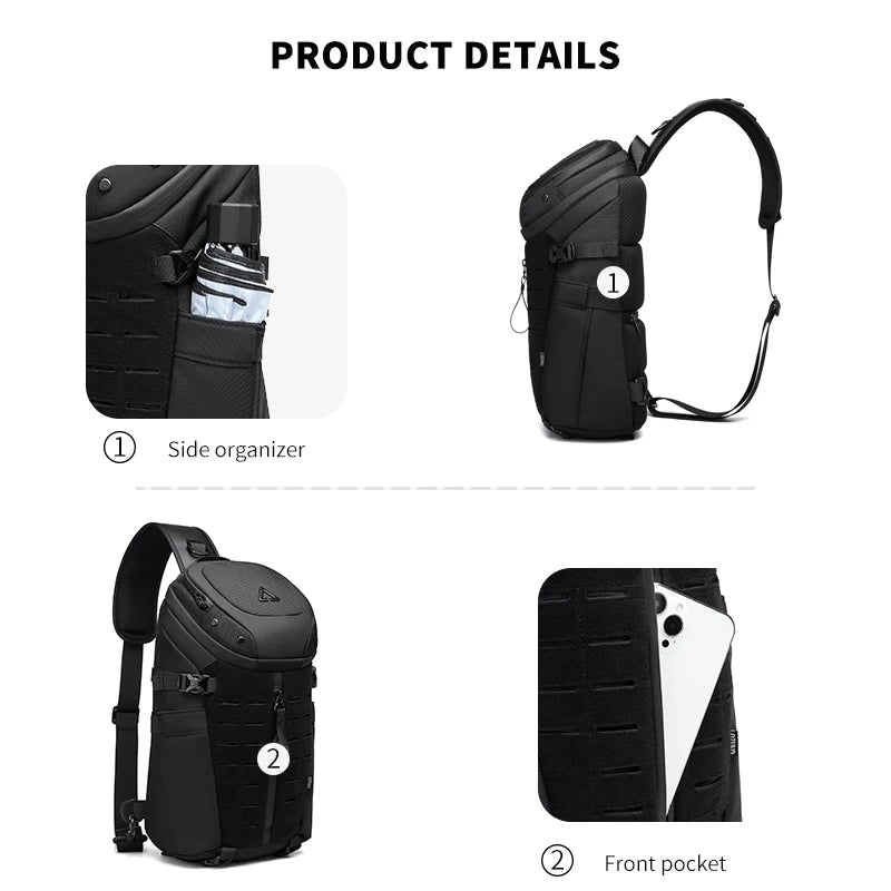 Sleek Men's Sling Bag | Waterproof, Anti-Theft Design for Travel