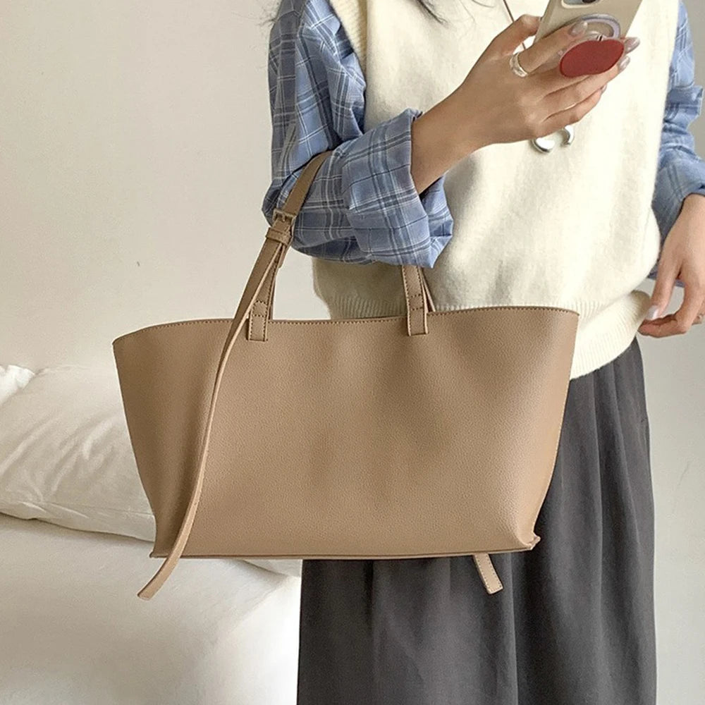 Trendy PU Leather Tote Bag for Women