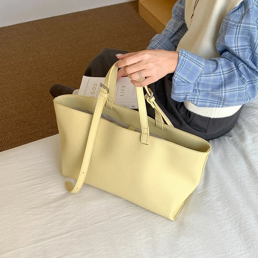 Trendy PU Leather Tote Bag for Women