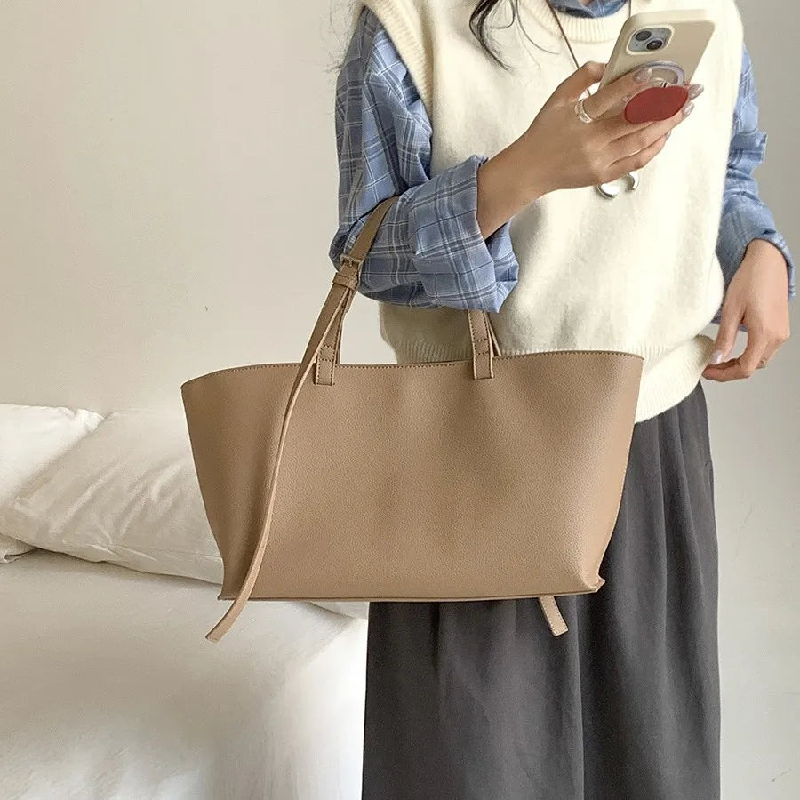 Trendy PU Leather Tote Bag for Women