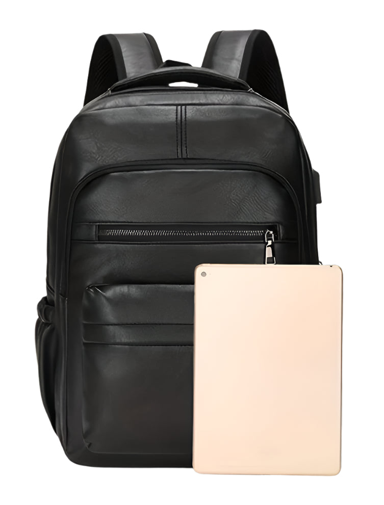 Marchello Vintage Leather Waterproof Laptop Backpack for Men
