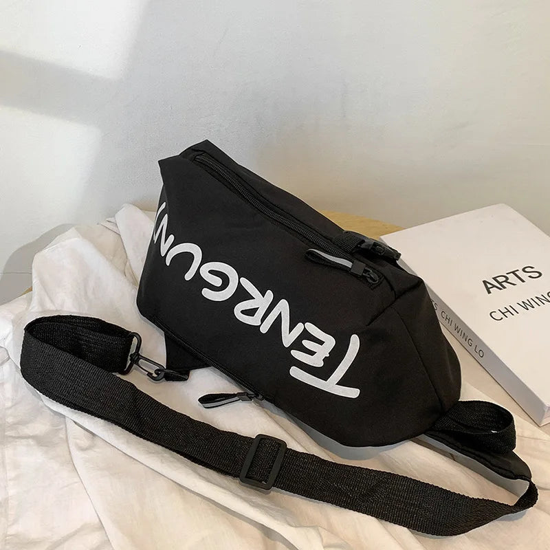 UrbanGlide Unisex Crossbody Bag | Waterproof Nylon, Minimalist Black Design