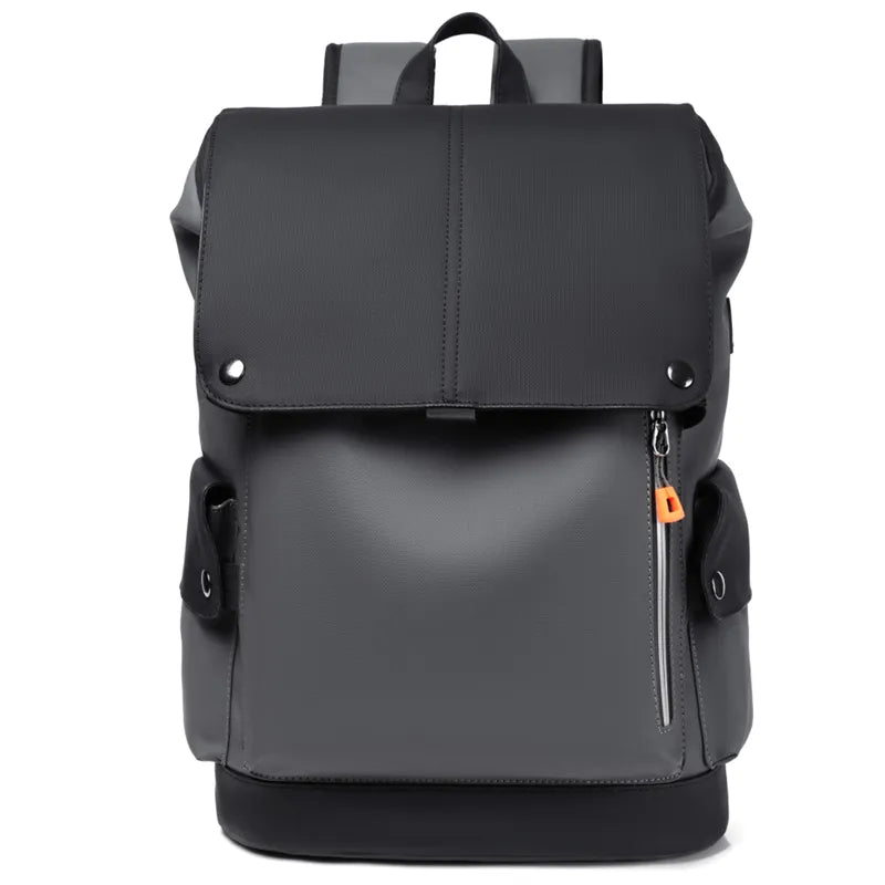 Urban Luxe Men's Backpack | Waterproof Faux Leather, 14 Laptop Compartment