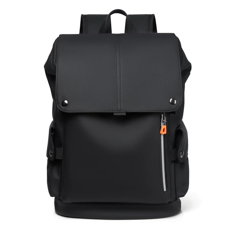 Urban Luxe Men's Backpack | Waterproof Faux Leather, 14 Laptop Compartment