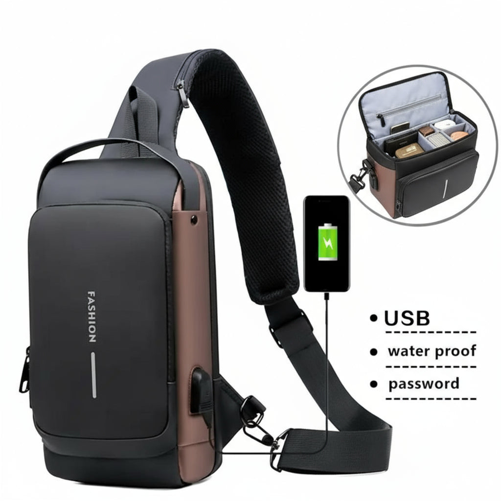 Men’s Waterproof Oxford Crossbody Bag