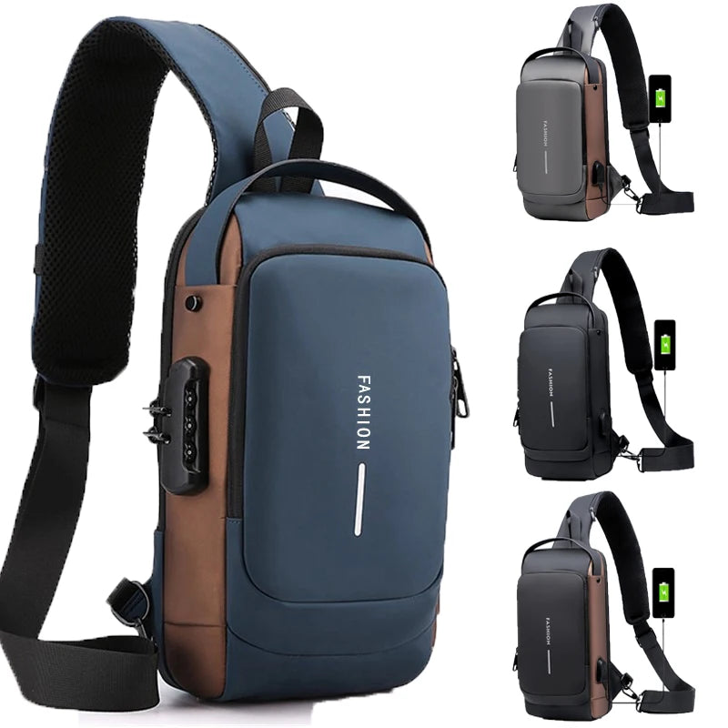 Valiant Men's Crossbody Bag | Anti-Theft Waterproof Oxford Fabric