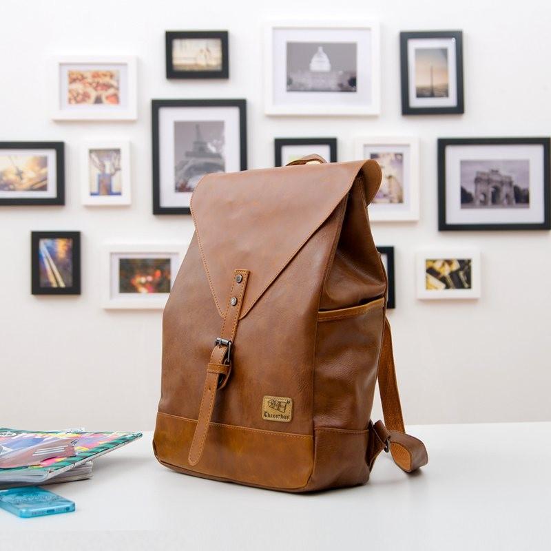 Vega Unisex Travel Backpack | Vegan Leather, Elegant Criss-Cross Design