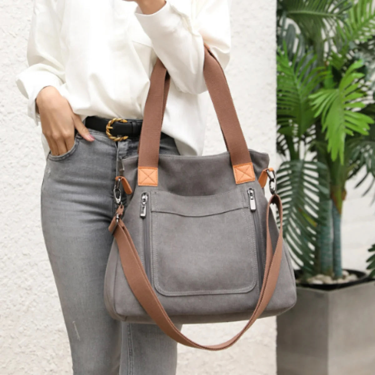 Vela Women's Crossbody Bag | Durable Canvas, Large Capacity