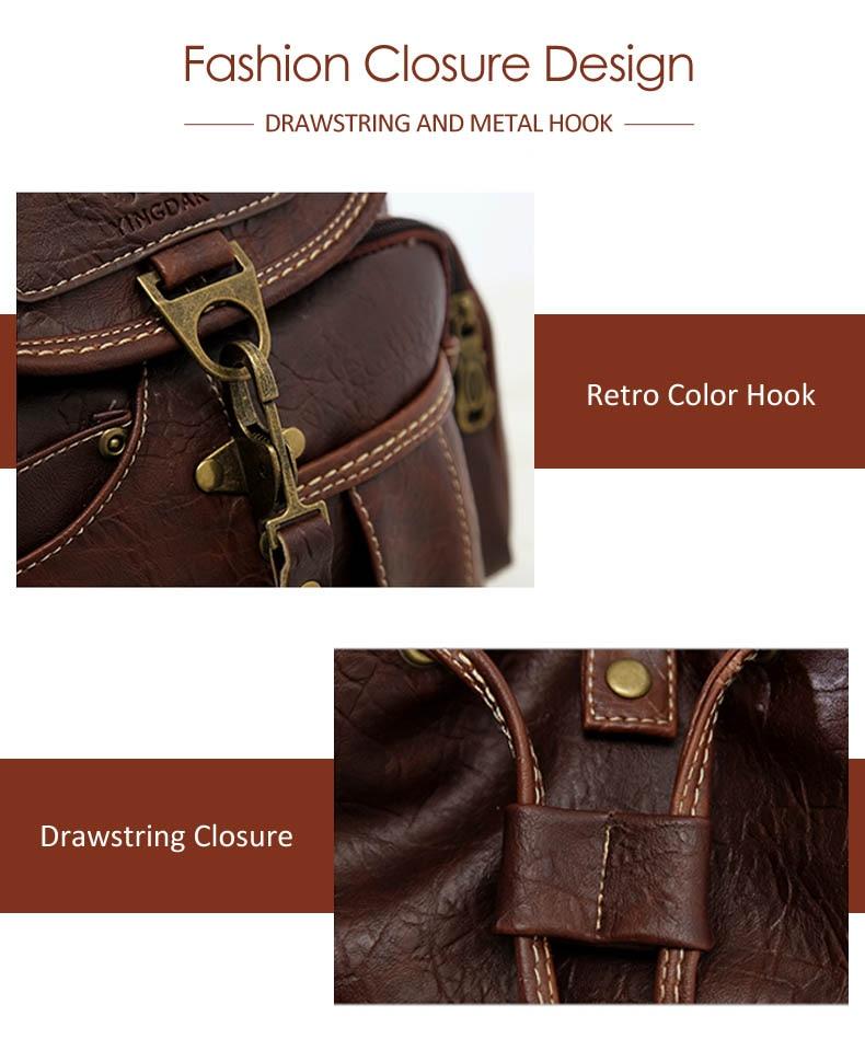 Vela Women's Drawstring Backpack | Luxury Vegan Faux Leather, Lightweight