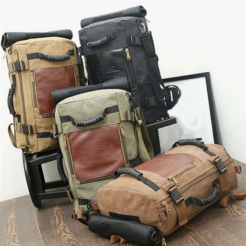 Vico Men's Travel Backpack | Durable Canvas, Spacious Bucket Design