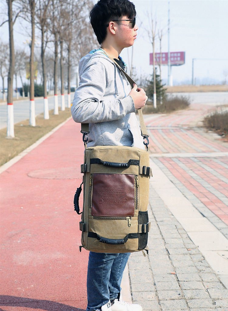 Vico Men's Travel Backpack | Durable Canvas, Spacious Bucket Design
