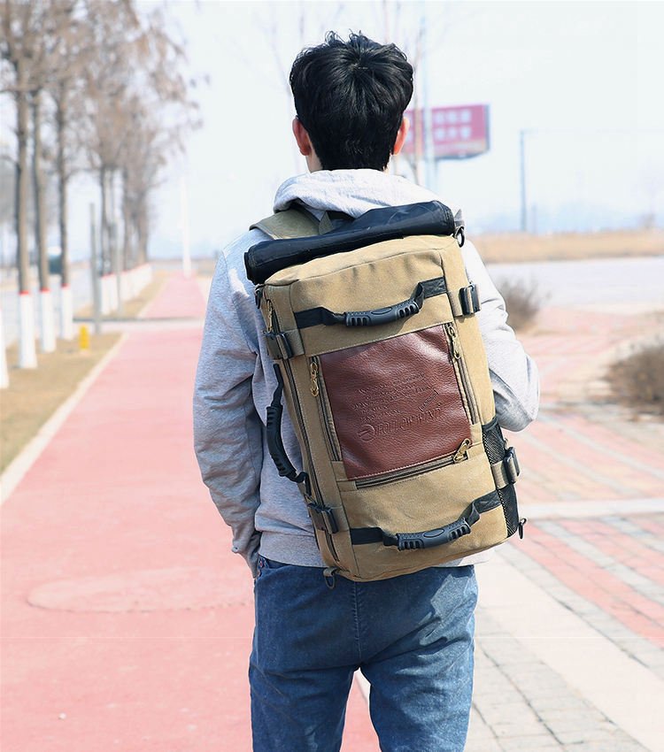 Vico Men's Travel Backpack | Durable Canvas, Spacious Bucket Design