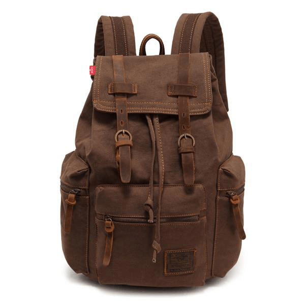 Victor Men's Vintage Canvas Rucksack | 17-Inch Laptop Compatible, Durable Design