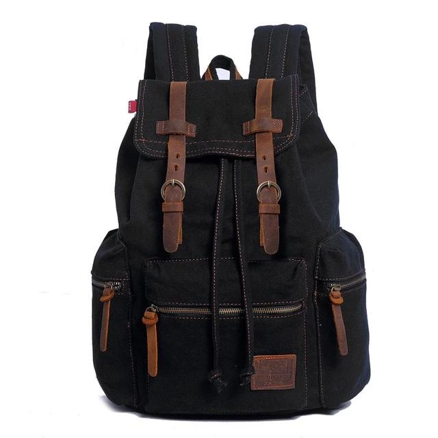 Victor Men's Vintage Canvas Rucksack | 17-Inch Laptop Compatible, Durable Design