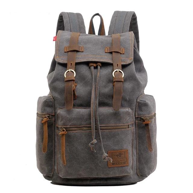 Victor Men's Vintage Canvas Rucksack | 17-Inch Laptop Compatible, Durable Design