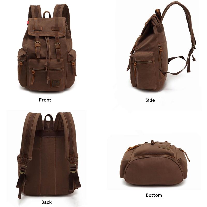 Victor Men's Vintage Canvas Rucksack | 17-Inch Laptop Compatible, Durable Design