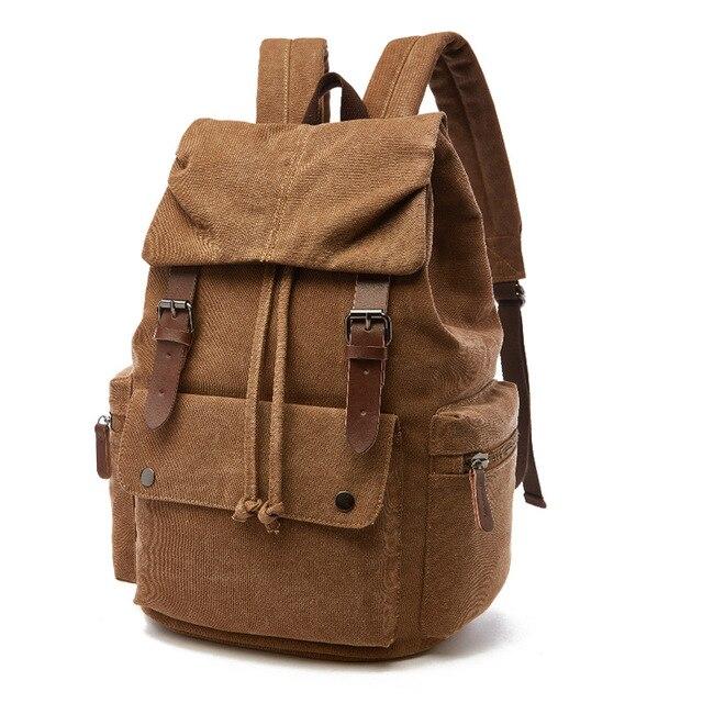 Vintage Canvas Travel Backpack with Large Capacity and Multiple Pockets – Durable Rucksack for Outdoor Adventures 3
