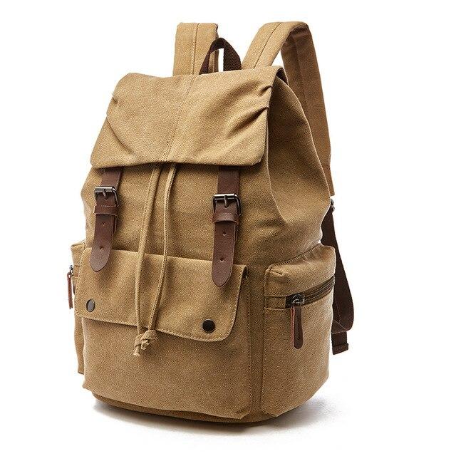 Vintage Canvas Travel Backpack with Large Capacity and Multiple Pockets – Durable Rucksack for Outdoor Adventures 8