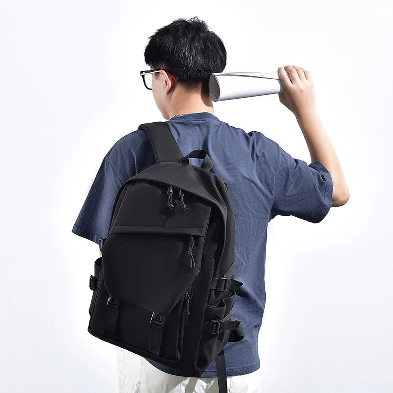 Waterproof 15 School Backpack – Lightweight Durable Polyester, Stylish for Students, Fits Laptop, Multiple Colors Available
