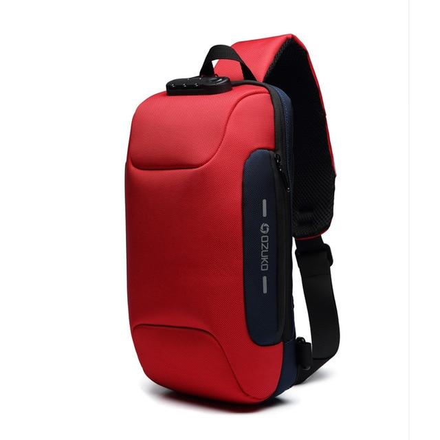 Waterproof Anti-Theft Crossbody Backpack with USB Charging – Slim Design for Daily Use, Multiple Pockets, Adjustable Straps